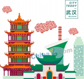 武汉印象矢量插画设计